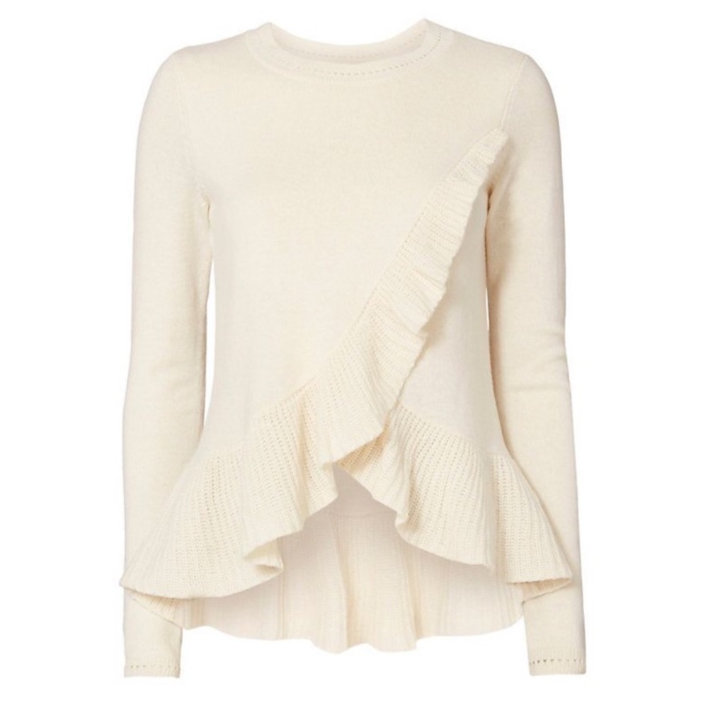 FINAL SALE•INTERMIX Carey Ruffle Sweater